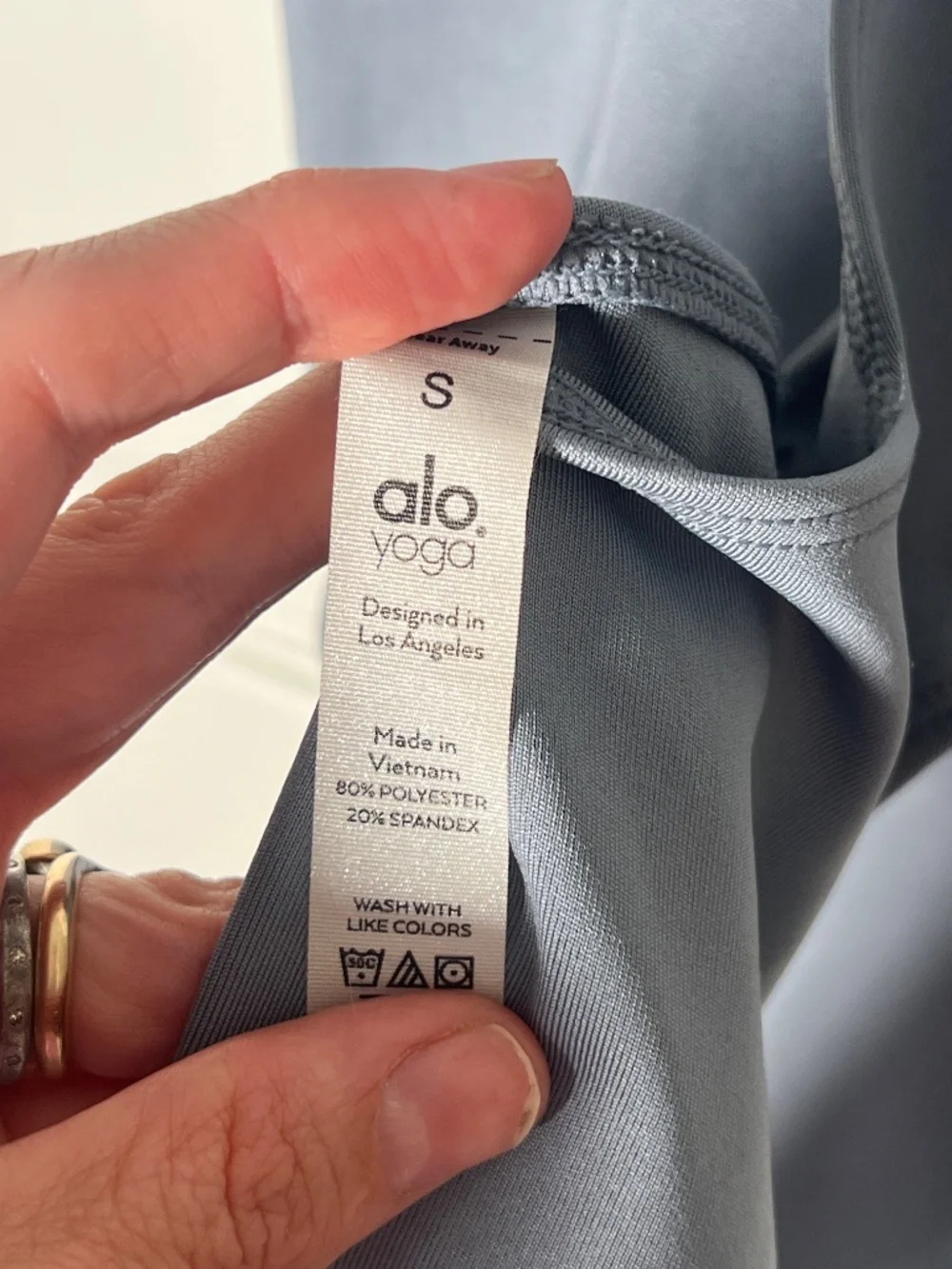 Alo Yoga Thrill Seeker Bodysuit Slate Grey / Blue - Size S